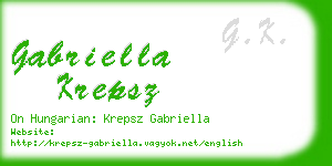 gabriella krepsz business card